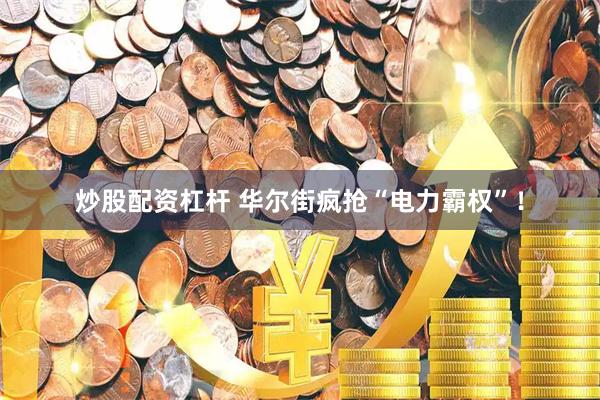 炒股配资杠杆 华尔街疯抢“电力霸权”！